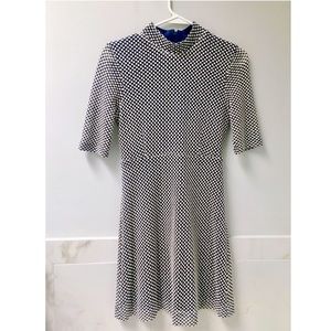 NWOT Zara mock neck knit lace dress